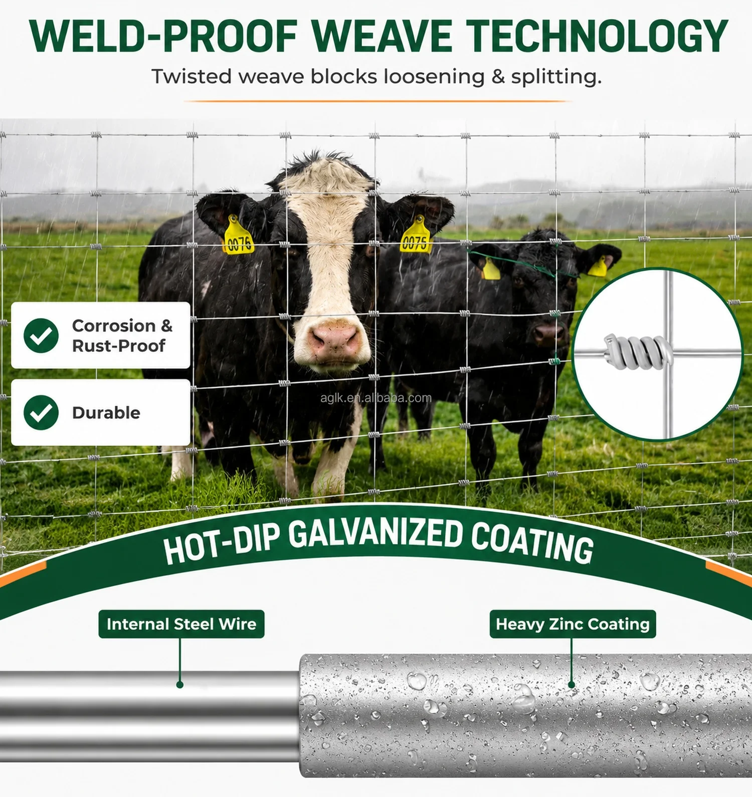 Flexible Cattle Fence 4ft × 164ft
