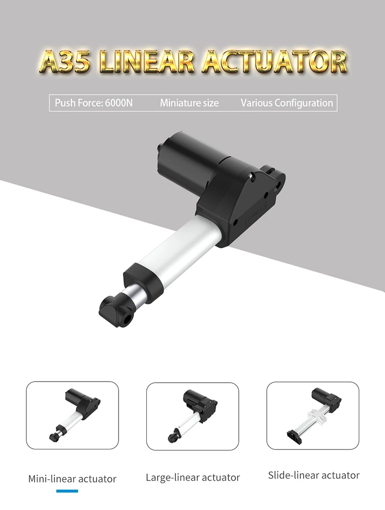 12v Linear Actuator Push Force 6000N Motor Waterproof for Sofa Actuator and Medical Bed