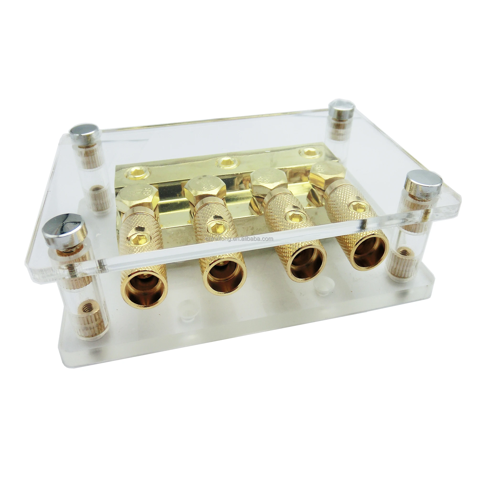 0/2/4 Awg Gauge Power Distribution Block 1/0 Gauge In To 4 4/8 Gauge - Foto 5