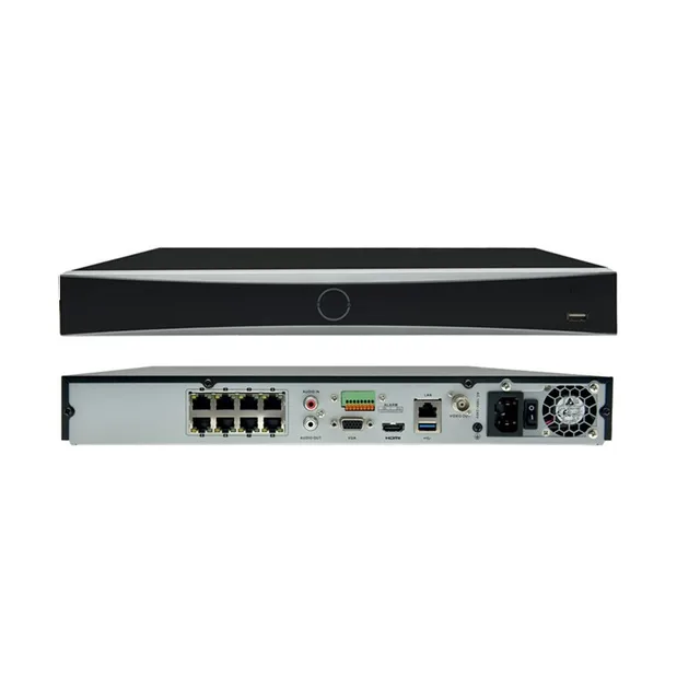 Hik original DS-7608NXI-I2/8P/4S 8CH POE NVR (5MP/6MP/8MP/12MP/4K) POE VCA 4K Network Video Recorder 2SATA  H.265+ IVMS4200