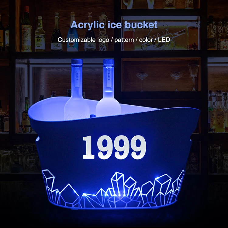 Wholesale Custom Led Champagne Ice Bucket Light Up Champagne Beer