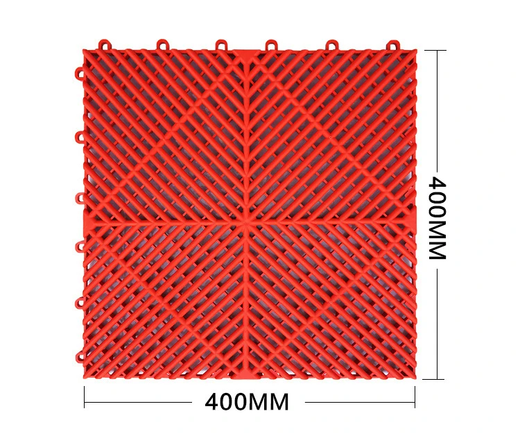 Plastic Tiles Floor Modular Non-Slip Interlocking Garage Splice Grille Drainage Matting for Basement Swimming Car