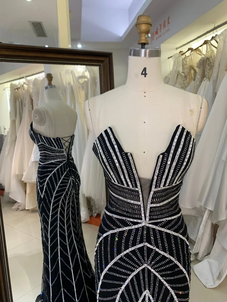 Wholesale Shiny Luxury Evening Dresses with High Slit Clubwear Evening Long Party Dress Sexy Dress for Women Night