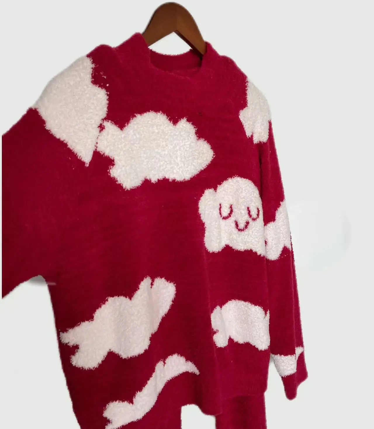 New Style Designer Pajama Sets Knitted Warm Cashmere Pajamas Bulk