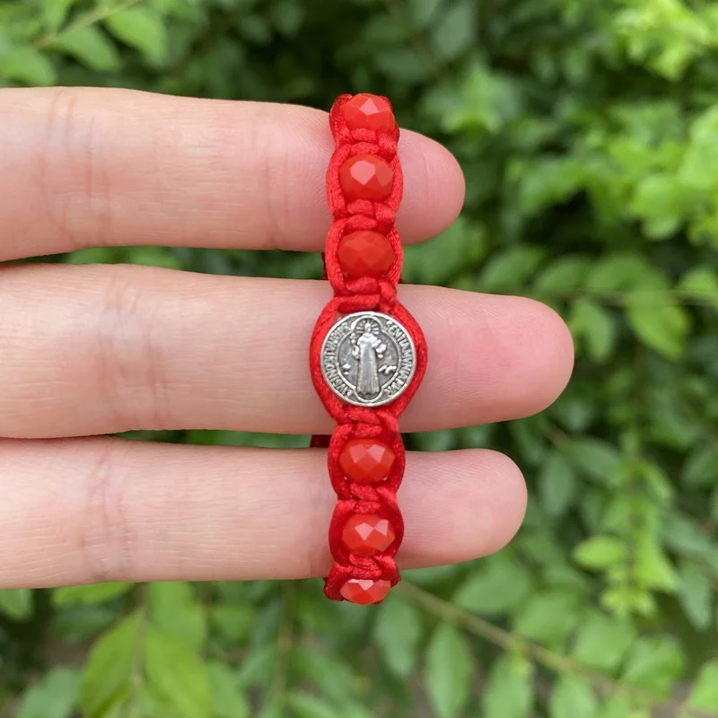 Baby Bracelet with St Benedict Medal Protection Gift