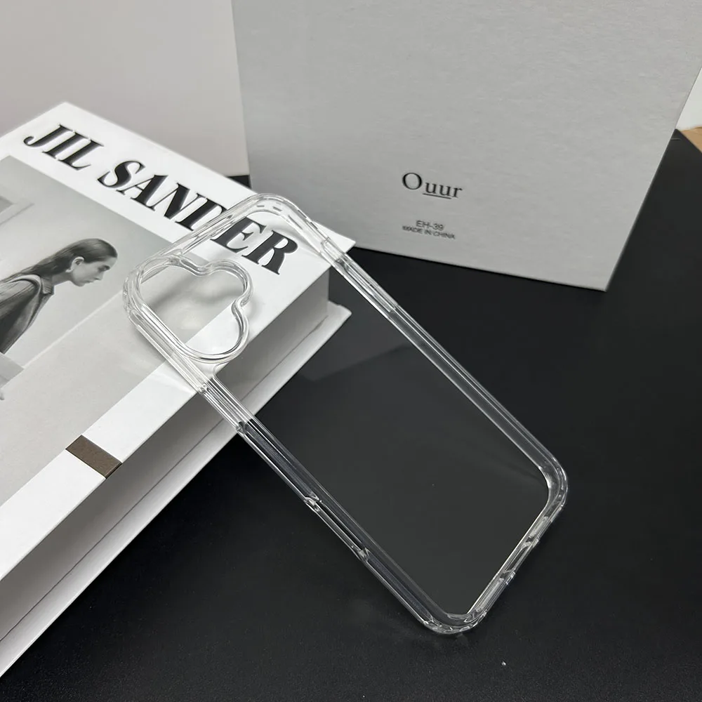 Transparent Phone Case For Iphone 16 Plus Pro Max 2024 Luxury Cell Simple Business Tpu Pc Precision Hole Sjk497 Laudtec