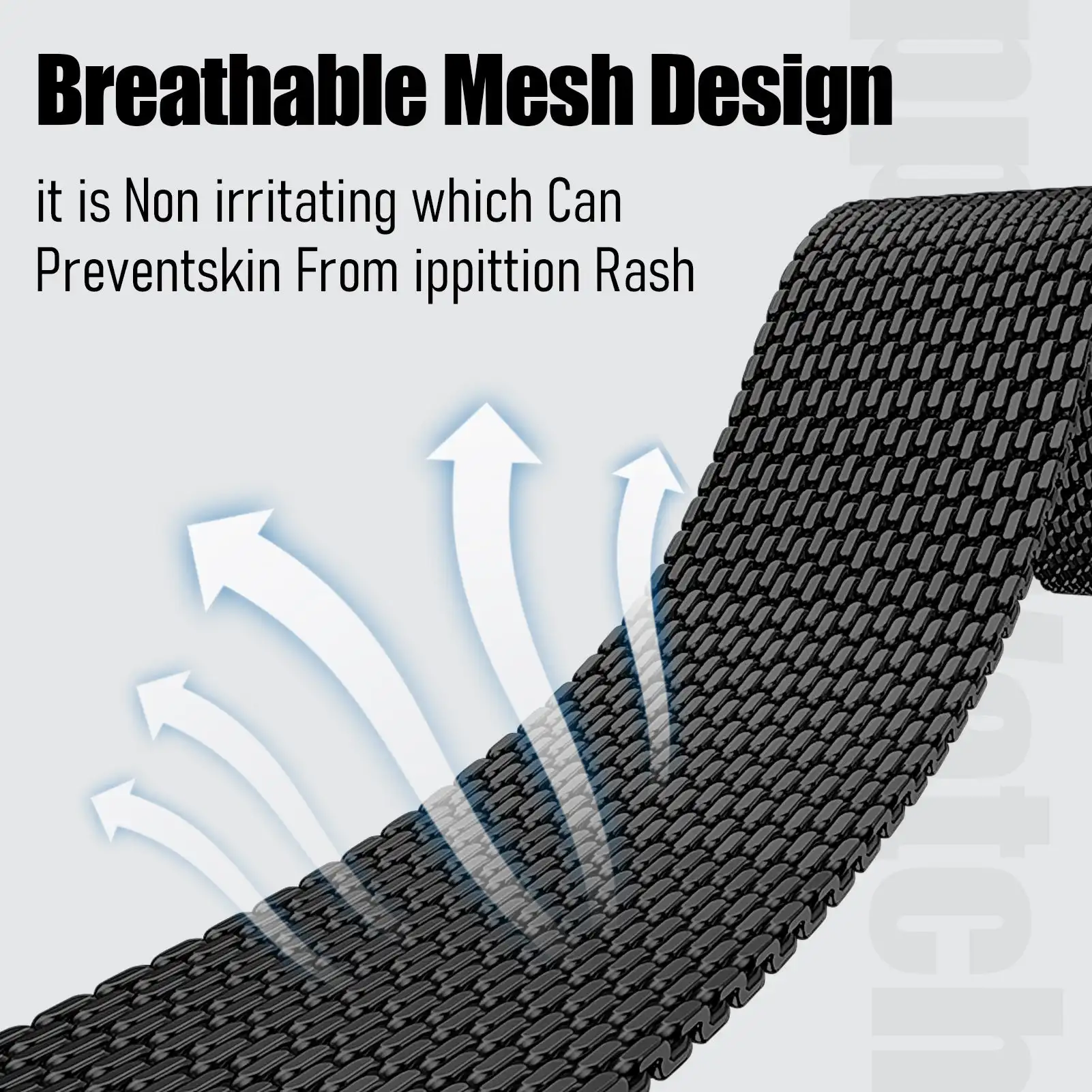 Casual Breathable Coarse Mesh Milanese Loop Magnetic Stainless for Apple Watch Strap for IWatch SE 6 7 8 9 10 11 42 46 49mm