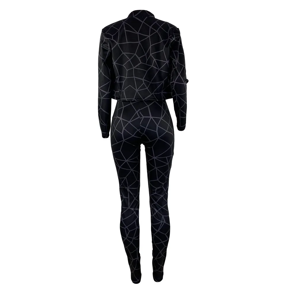 2021 Wholesale Sexy Jumpsuit Casual Long Sleeve Outfits Women Two Piece Set Clothing Women Clothes Pant Sets 2piece women outfit