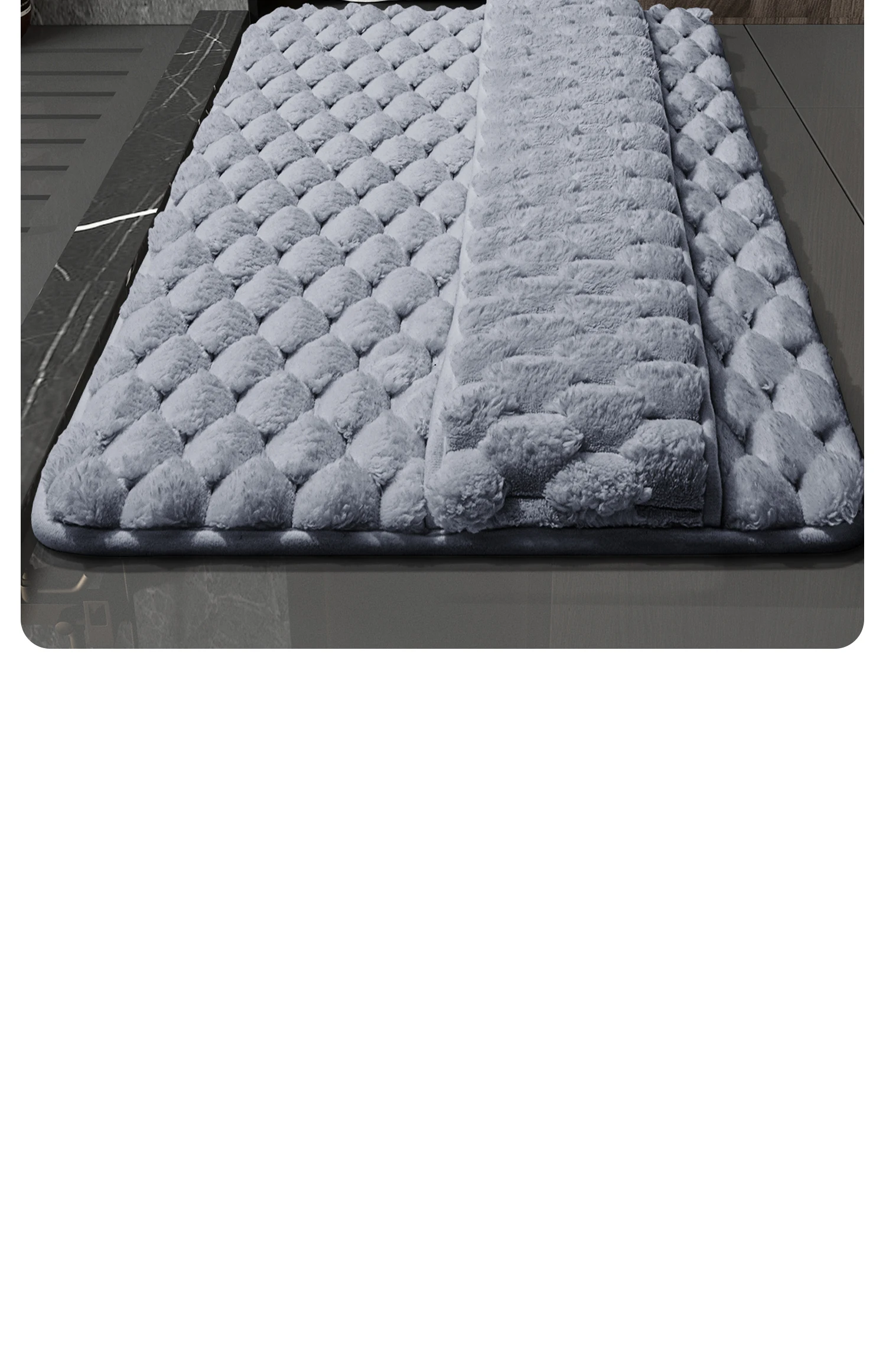 Upgraded thickened memory foam bathroom mat bathroom water-absorbent non-slip foot mat bath wipe foot mat back erasable