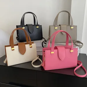 New Lychee Korean Simple Handbags for Women Luxury Designer Women's Shoulder Bags Hot Pink Handbags Wholesale