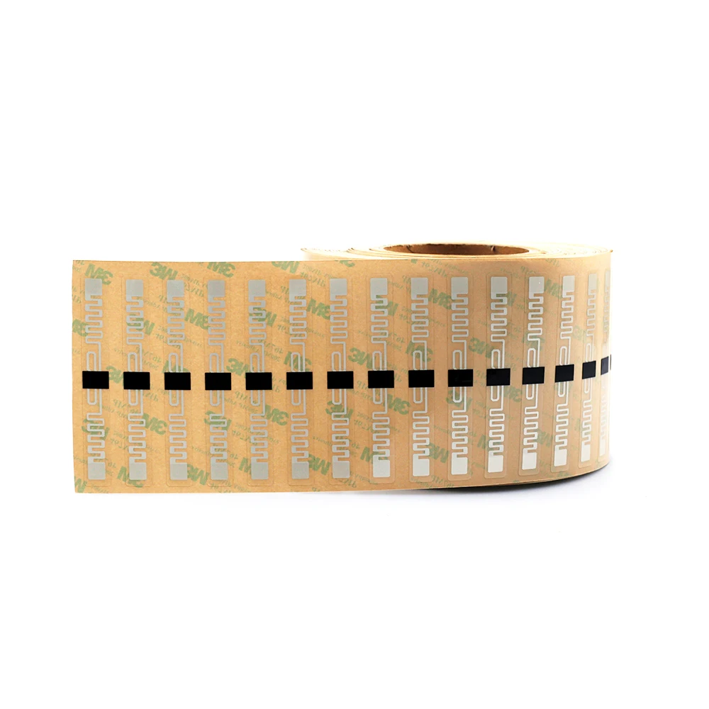 Tamper Proof UHF Headlight Rfid Tag 860-960Mhz M4QT 98*12mm Uhf Rfid Headlight Sticker