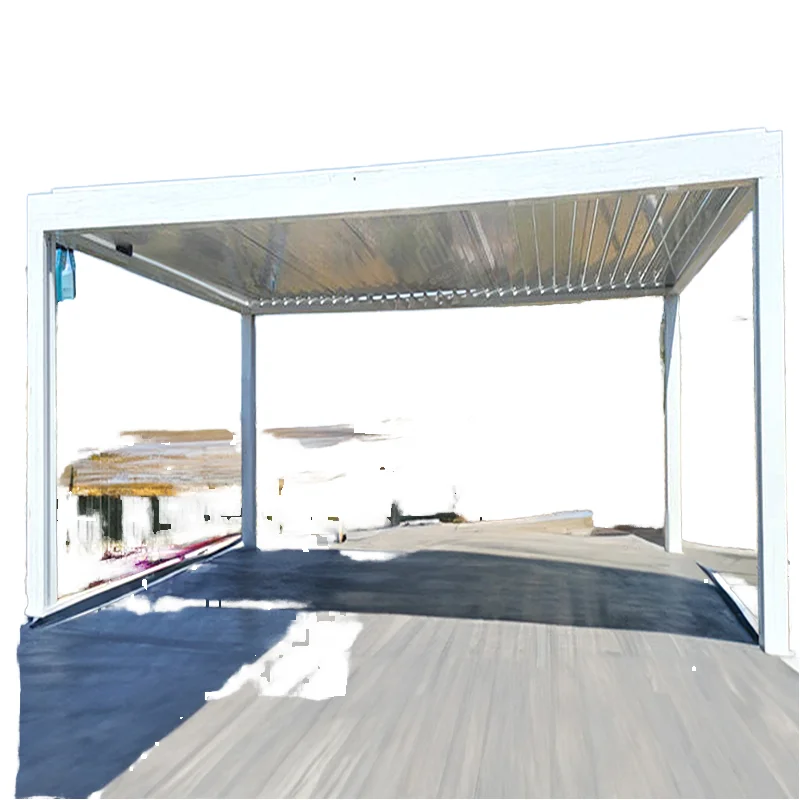 Aluminum Pergola with Adjustable Roof for Outdoor and Garden, Waterproof and Weather Resistant Providing Ideal Shade and Comfort