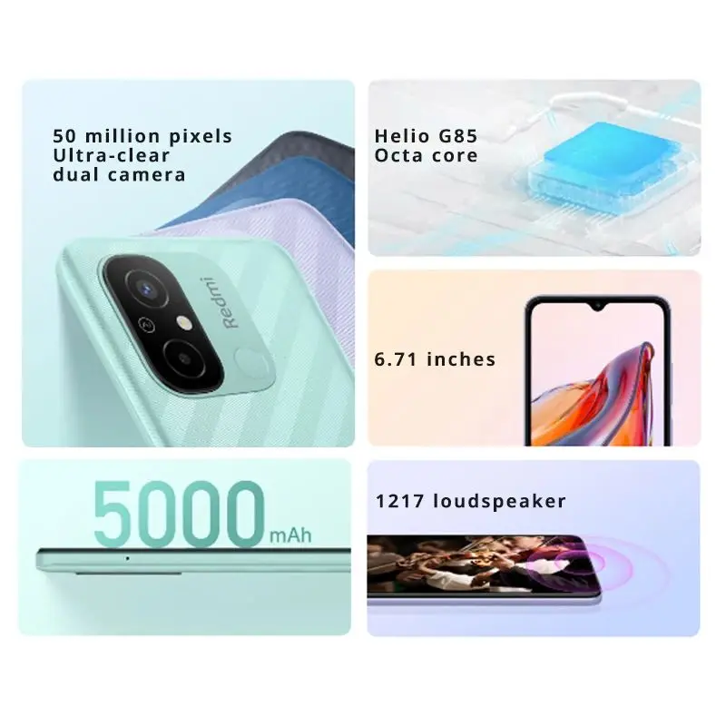 Global RAM Red Mi 12C 4G Smartphone MTK Helio G85 6.71 Display 50MP AI Camera 5000mAh Battery LTE Connectivity Rear Fingerprint