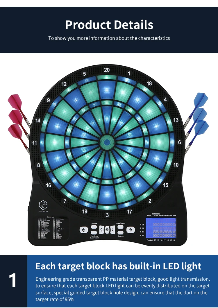 12 Inch Dart Board Electronic Automatic Scoring Dart Target