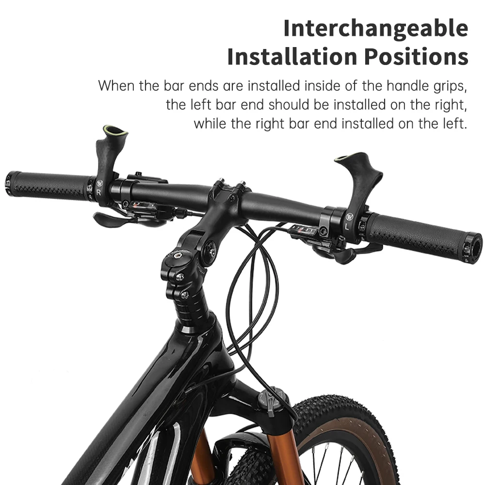 Ergonomic Bicycle Handlebar Ends by WEST BIKING Anti-slip