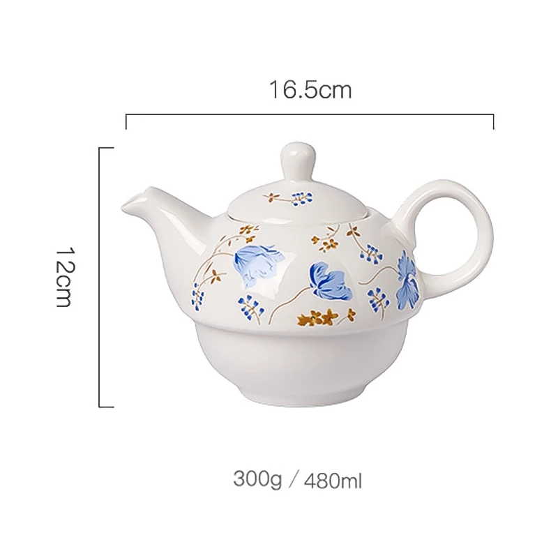 Wholesale Teapot And Cup Custom Design Ceramic White Porcelain Tea Pot