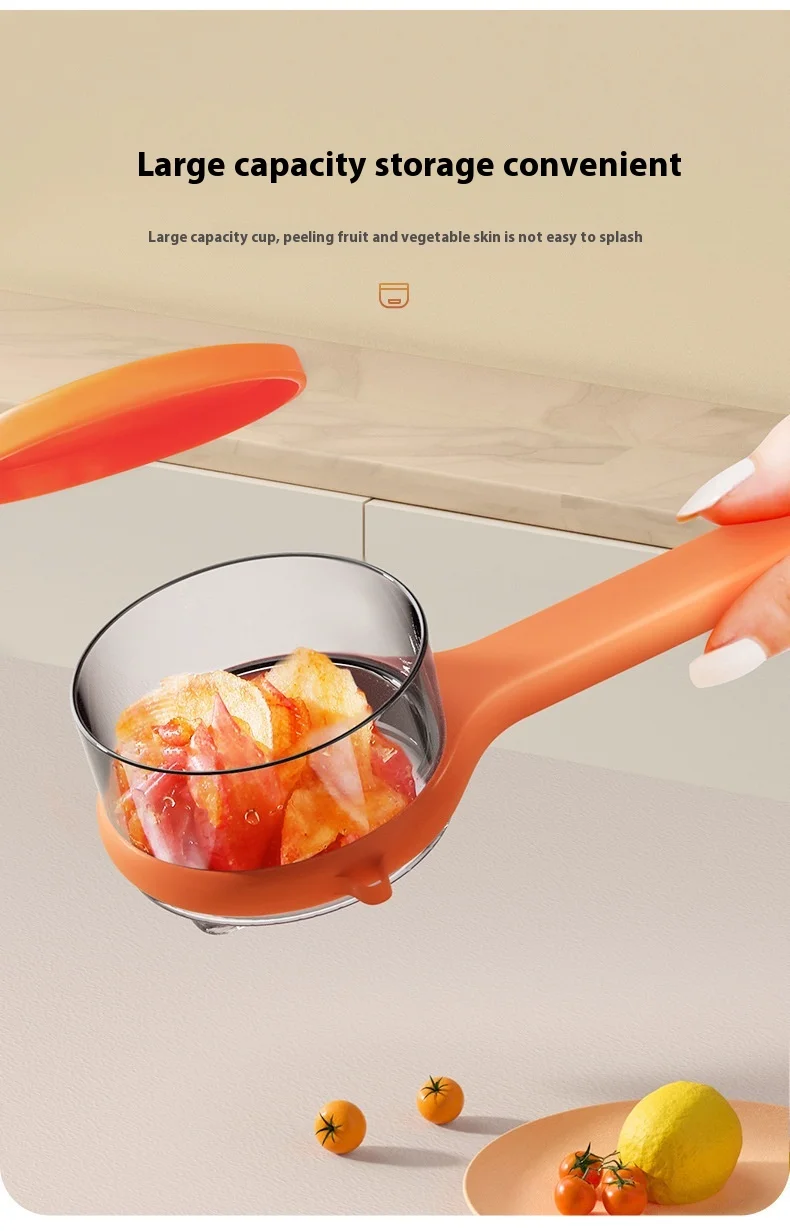 Multi-Functional Stainless Steel Fruit Vegetable Peeler Stock Storage Type Knife for Peeling Melons Splash-Proof Artifact Fruit