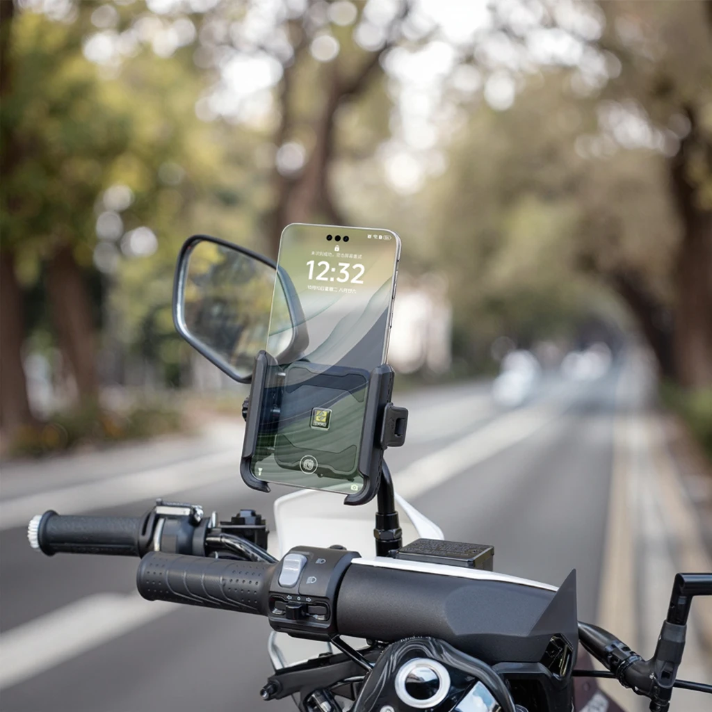 SMNU 360 laipsnių sukimosi universalus dviračių/motociklų telefono laikiklis iš aliuminio lydinio, nepraleidžiantis vandens, lankstus laukui naudoti vairaročio laikiklis
