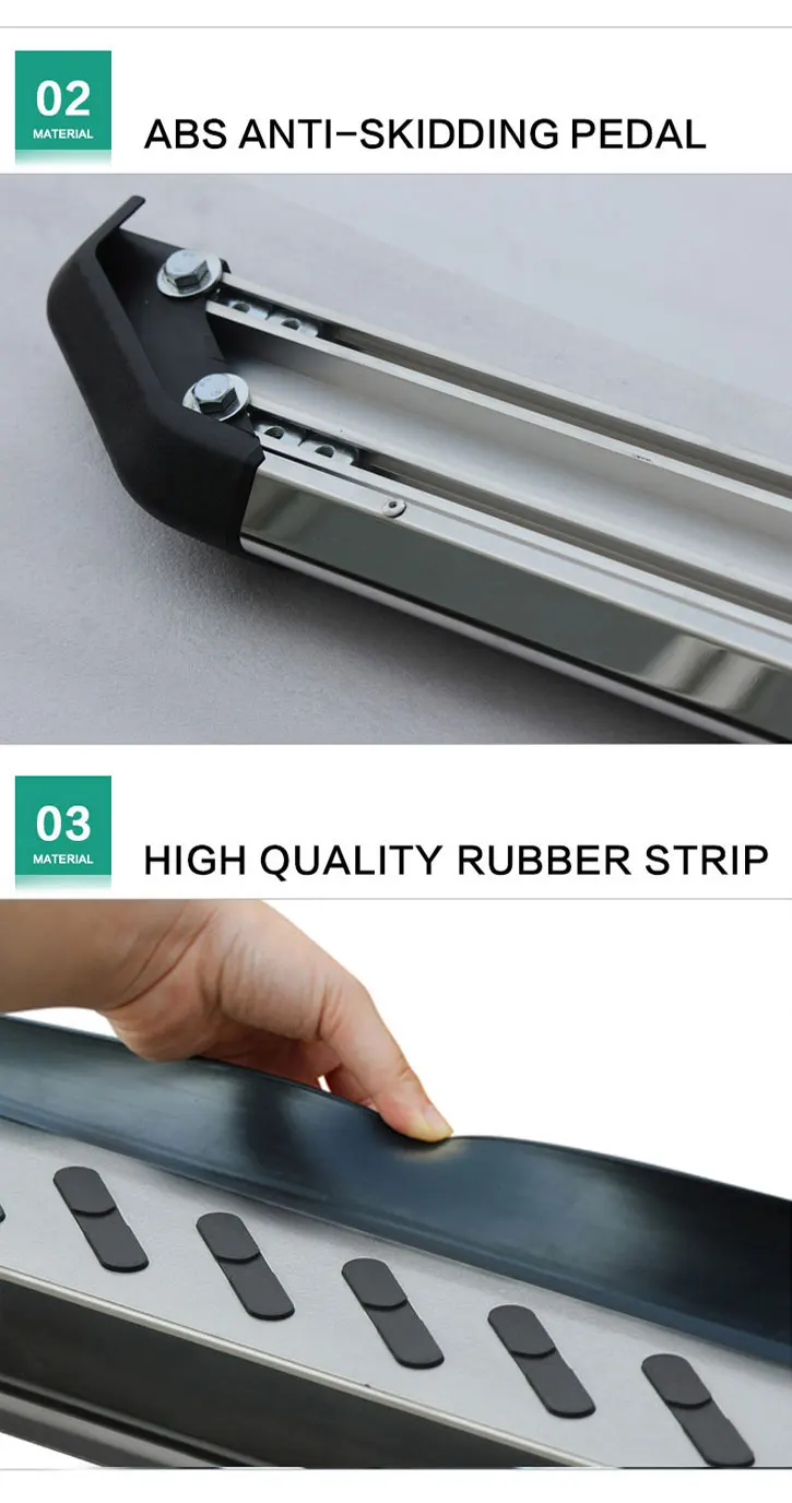 Wholesale Special Design 4x4 Aluminum Off Road Car Body Accessories SUV Running Board for TOYOTA Highlander Car Side Steps details