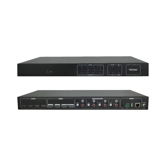 4K60 PIP Seamless Switching Matrix Switcher LCD KVM Multi-Picture Split Processor