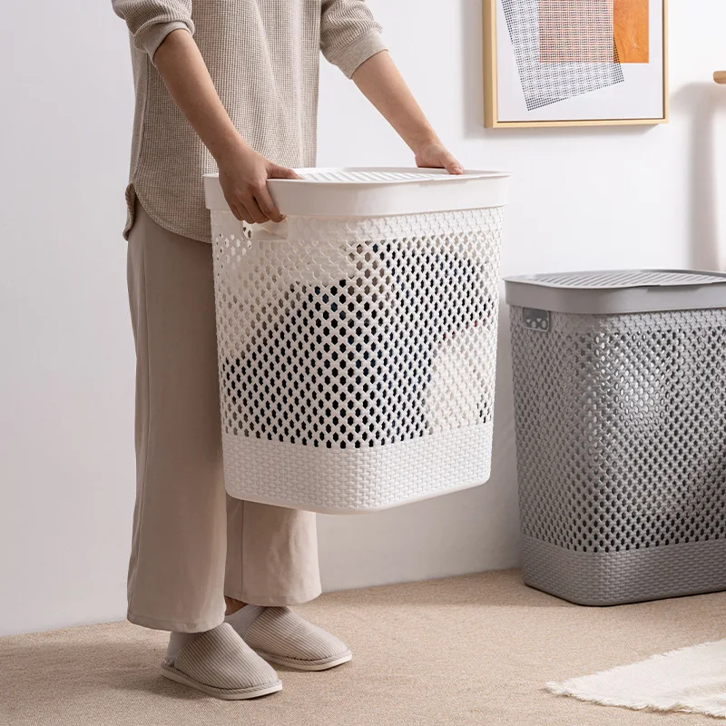 Large Plastic Rattan Japanese Laundry Basket Bathroom Laundry Basket Hamper Buy Plastic