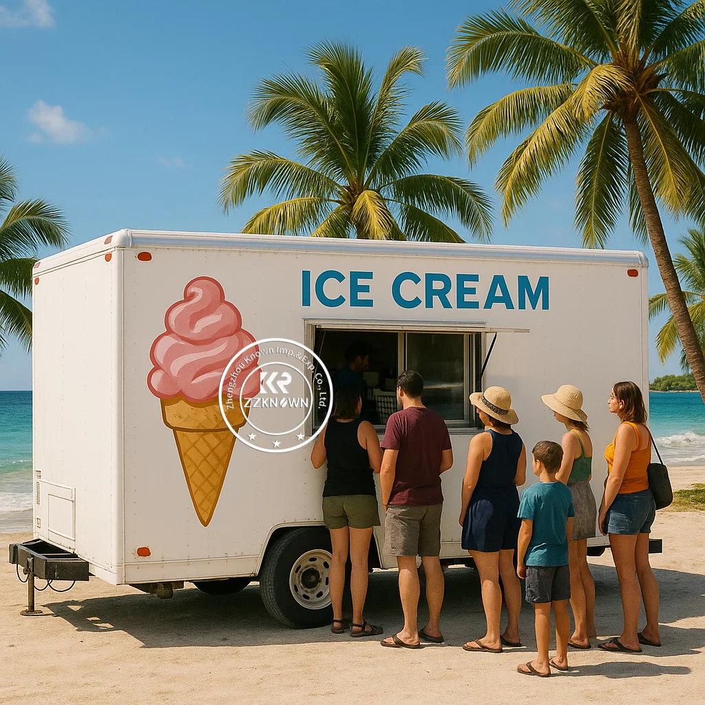 Fully Catering Equipped Food Truck Hot Dog Food Cart USA Customized Food Trailer With Full Restaurant Kitchen Equipments