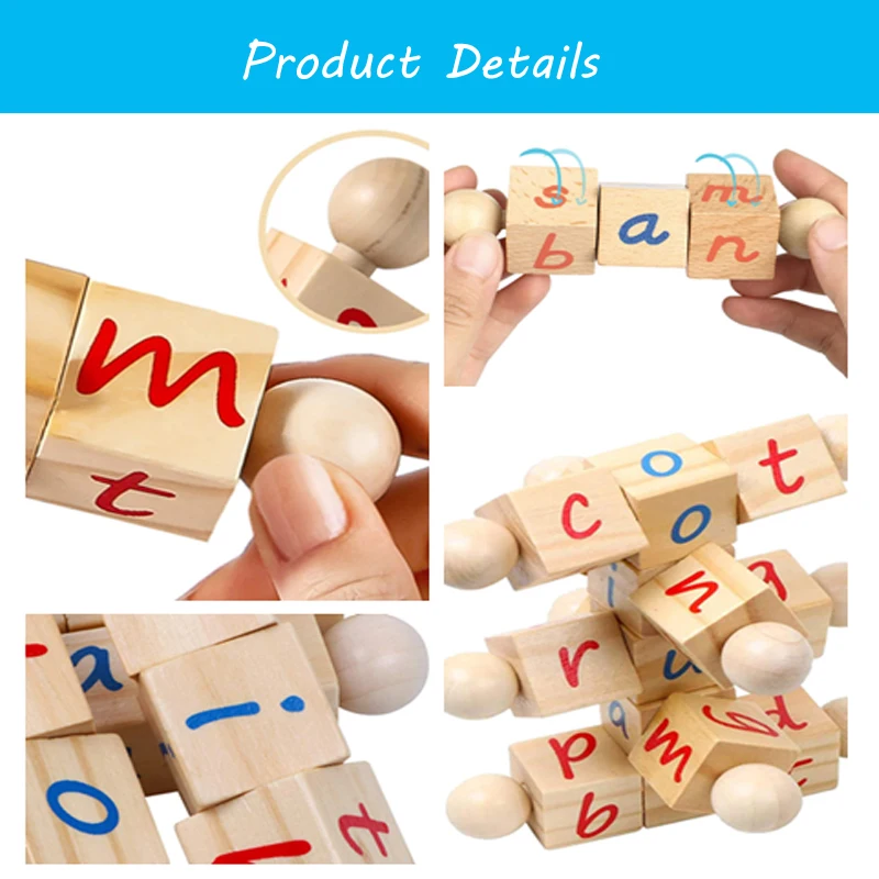 Baoblaze Juguete de Aprendizaje de Letra de Montessori Accesorio Adecuado para Niños de Bricolaje