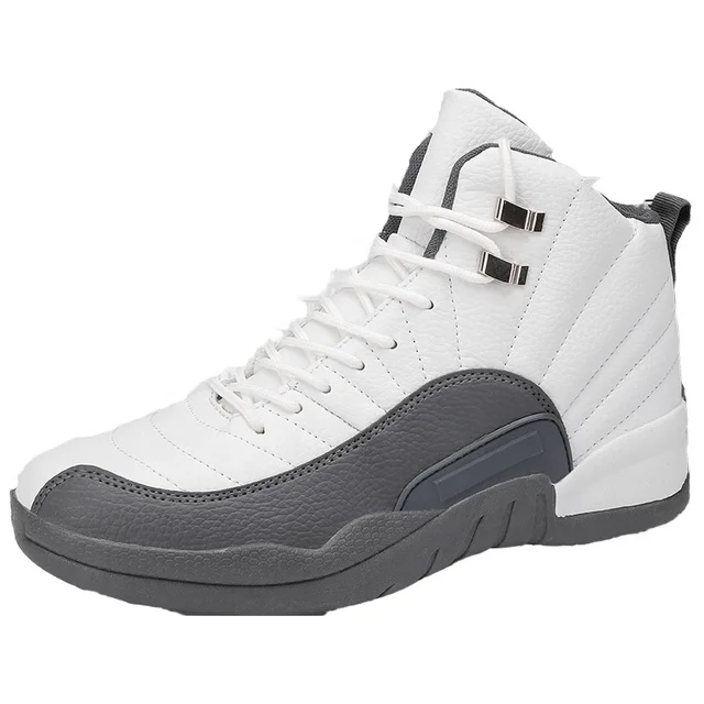 2025 New Liao Men's High-Top White Basketball Sneakers Round-toe Front Lace-up Viscose Sports Shoes for Winter Stock Available
