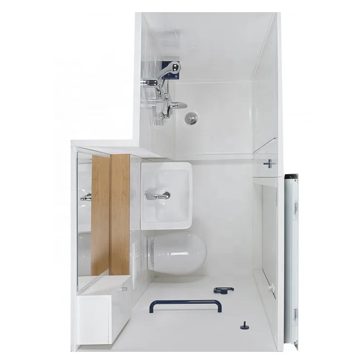 Private Order Sided Glass Modular Prefab Combination Toilet Bath Pods Bathroom Shower Cabin