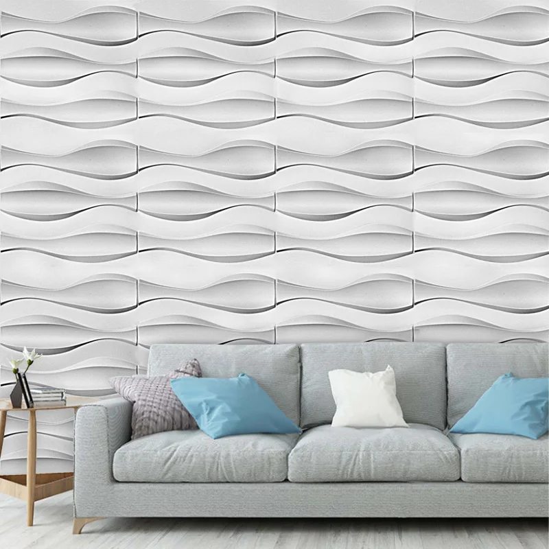 Factory Supply High Quality PVC 3d Embossed Relief Interior Wall Panel Wallpaper From China