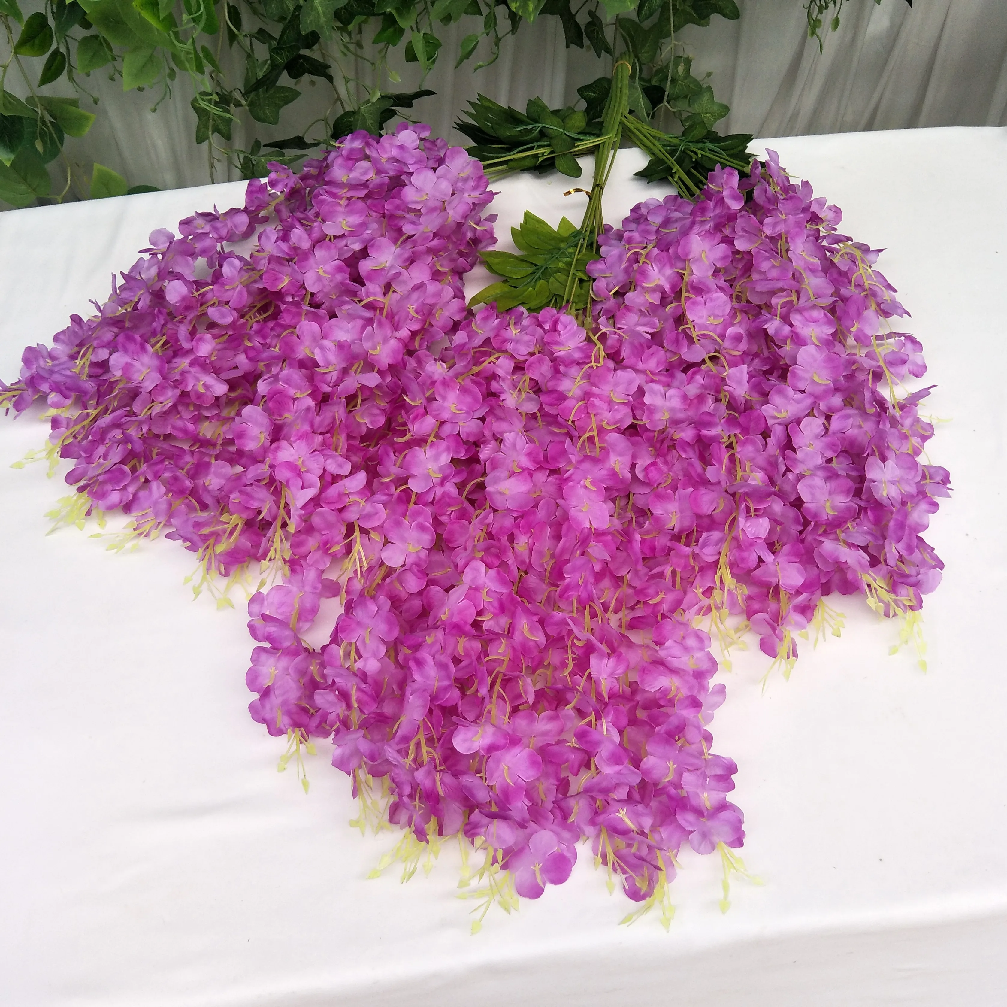 High Quality Wedding Decoration Artificial Wisteria Flowers Hanging For