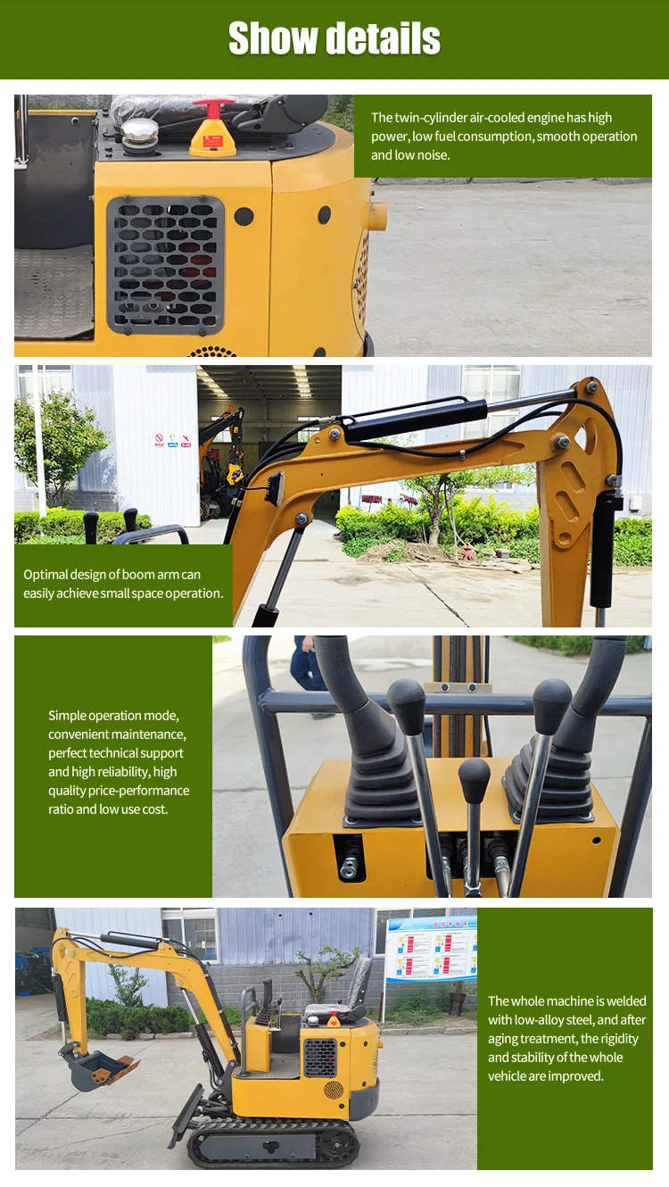 New 1 Ton Small Crawler Digger Mini Excavator with Changchai Engine ...