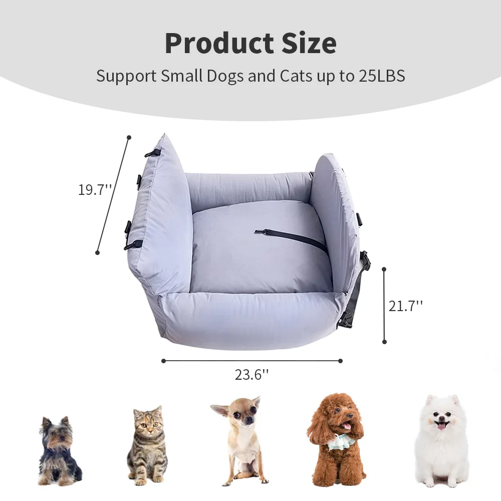 Custom made travel safety dog car booster seat bed supplier