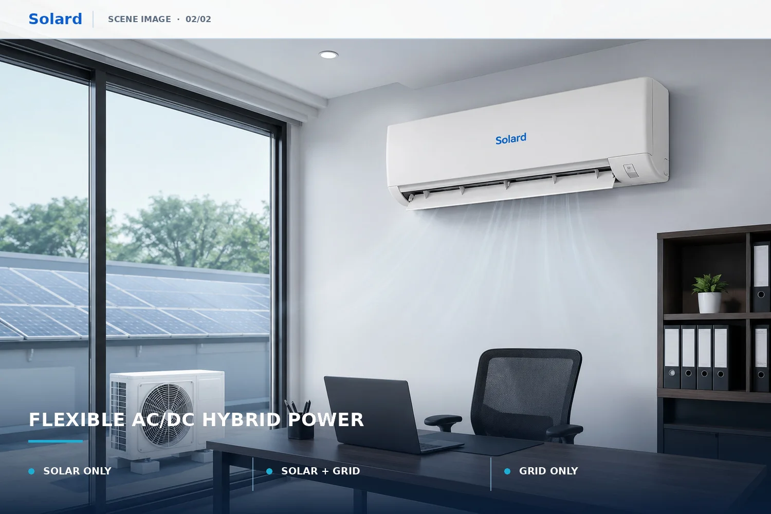 Solar Air Conditioner, 9000, BTU, Inverter, Wall - detail 4