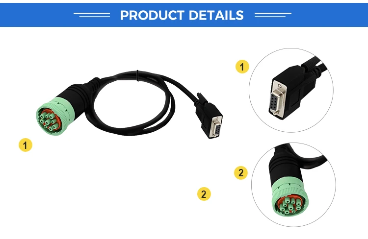 product high reliable 20awg j1939 cable 9 pin female to d sub db15p female eld cable-3