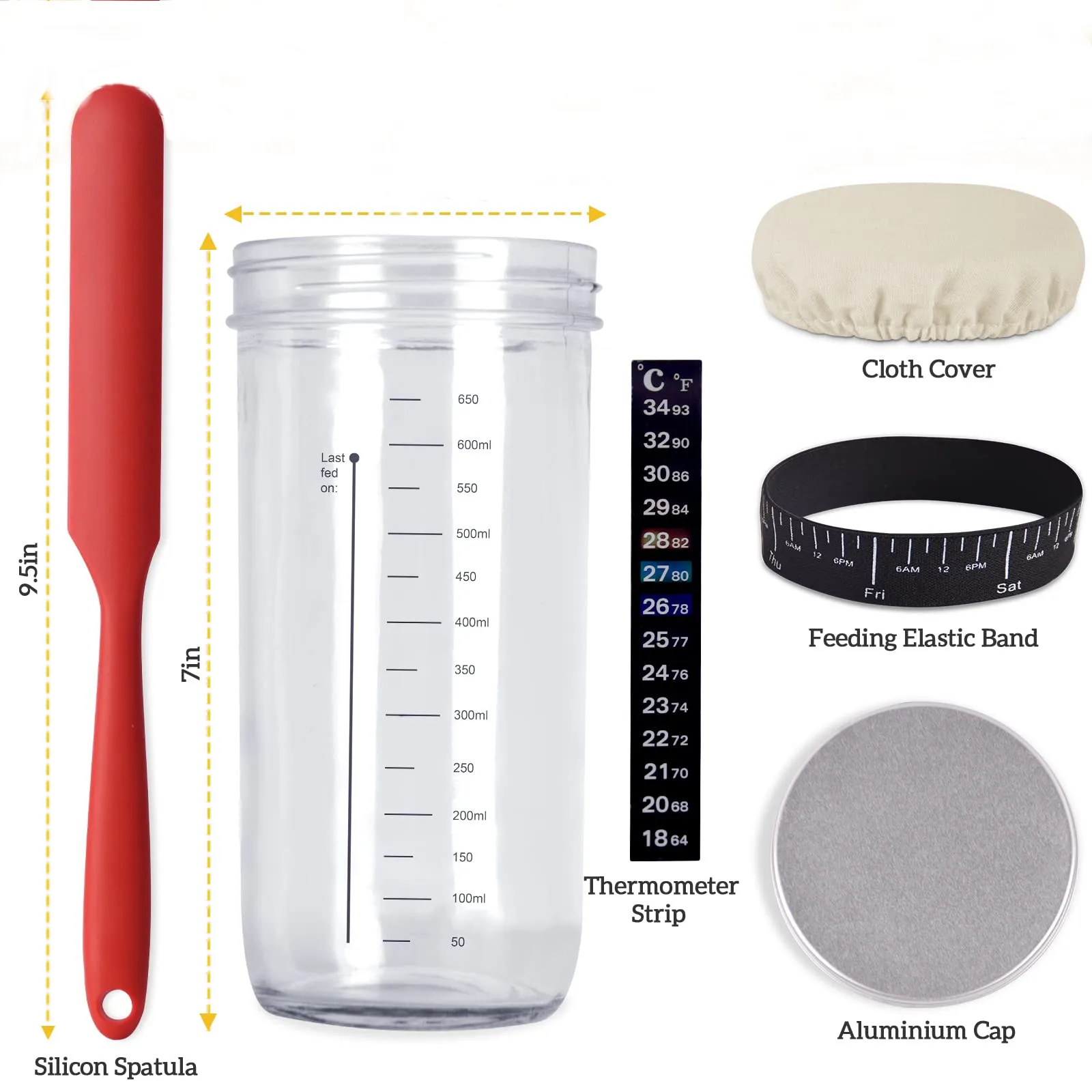 Sourdough Starter Jar Sourdough Starter Kit For Sourdough Bread Baking