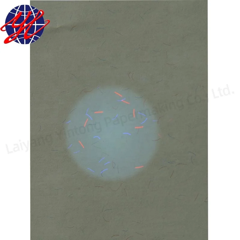 Security UV Invisible Fiber Paper Customize Watermark Security Paper for Offset Printing