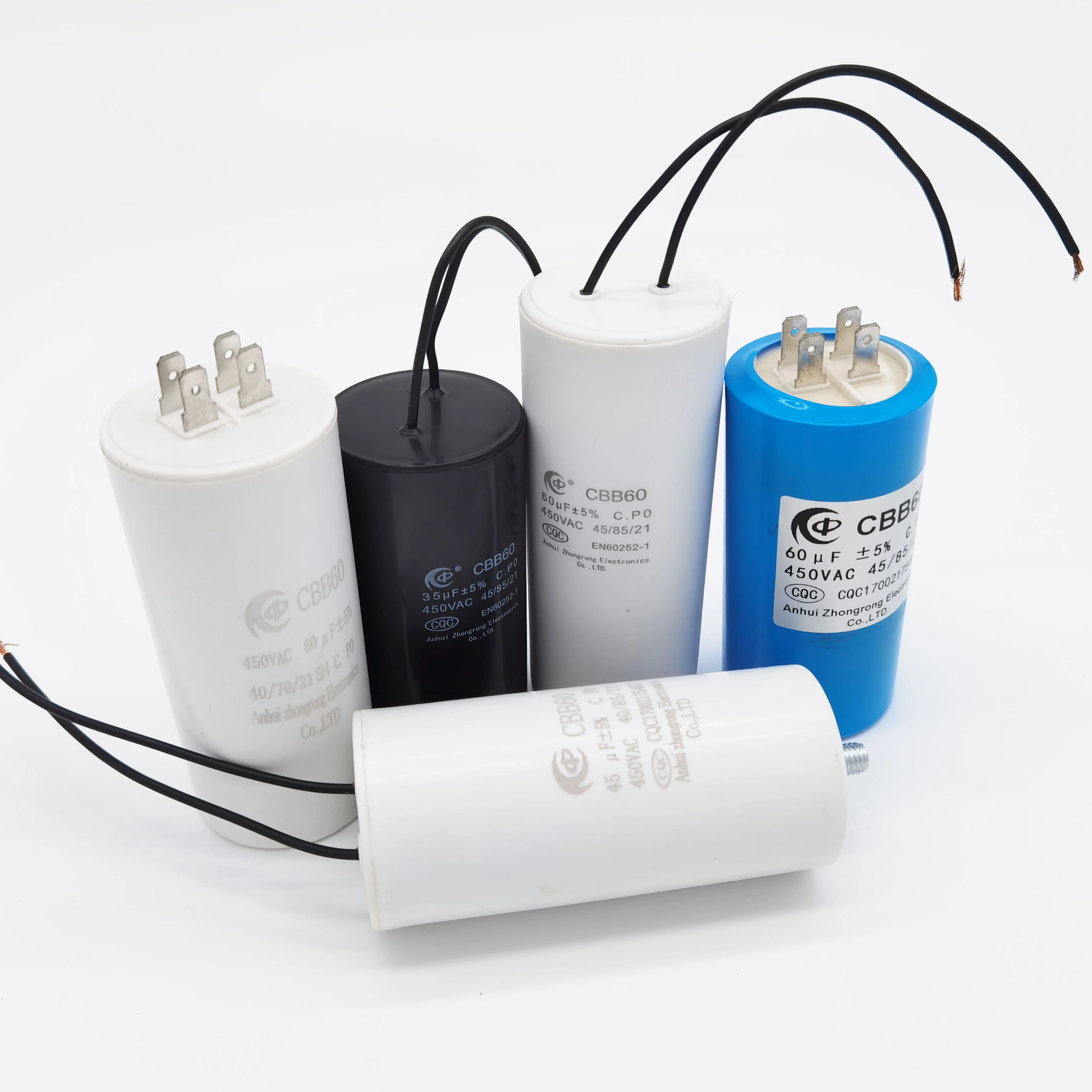 TESTEL CBB60 Motorkondensator 450 V AC, 5 µF – Für Wechselstrommotoren, Selbstheilend