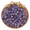 Perles de verre dépoli - Violet foncé