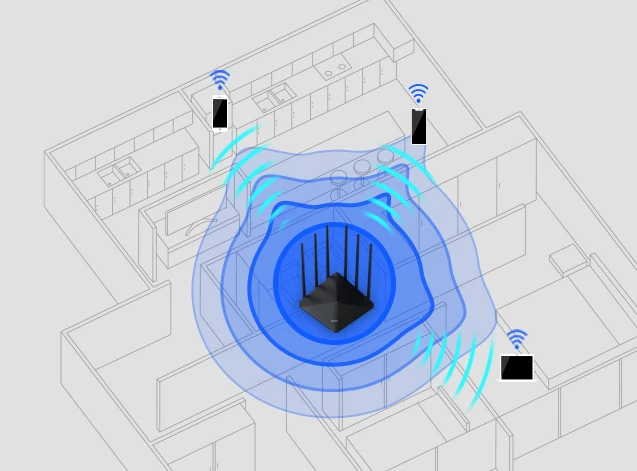 Professional Wireless Router Tplink WDR7660 One Hundred Megabytes 1900M AC Dual Frequency 3T3R Wireless Router