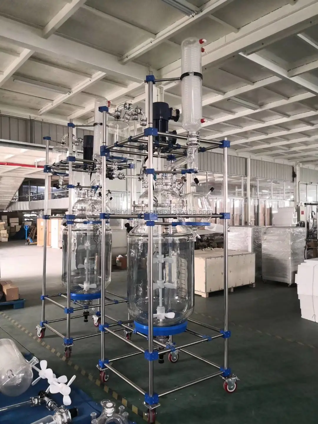 50L 100L 150L Explosion-proof Distillation Rectification Glass Reactor Tower