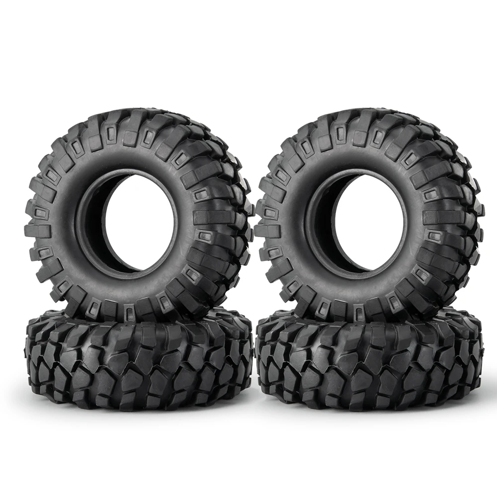 LAFEINA 4PCS 1.9 Tyre 114MM Rubber Tires for 1:10 RC Rock Crawler Axial SCX10 Tamiya CC01 RC4WD D90 D110 TF2