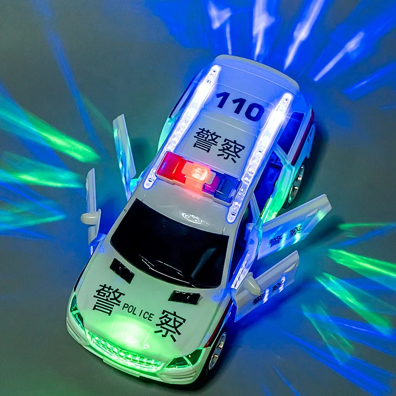 High Quality Friction Toy Police Car Model Plastic 0906-48