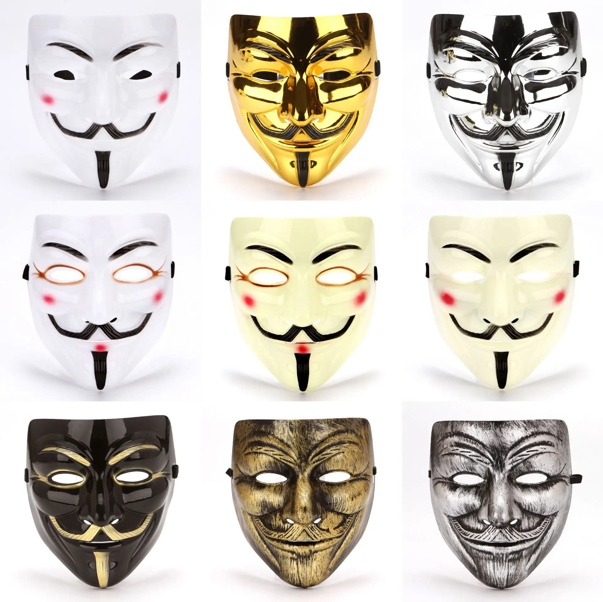 GUY FAWKES商品 Wholesale V for Vendetta Masks - Halloween Hacker Style