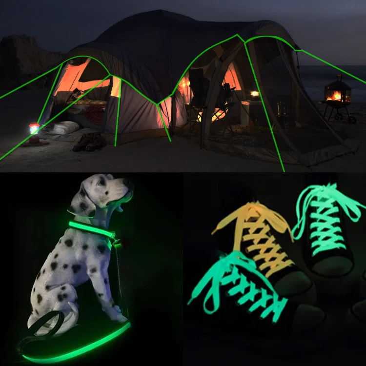 Baiyuheng Factory customized logo high quality luminous polyester webbing high gloss reflective webbing