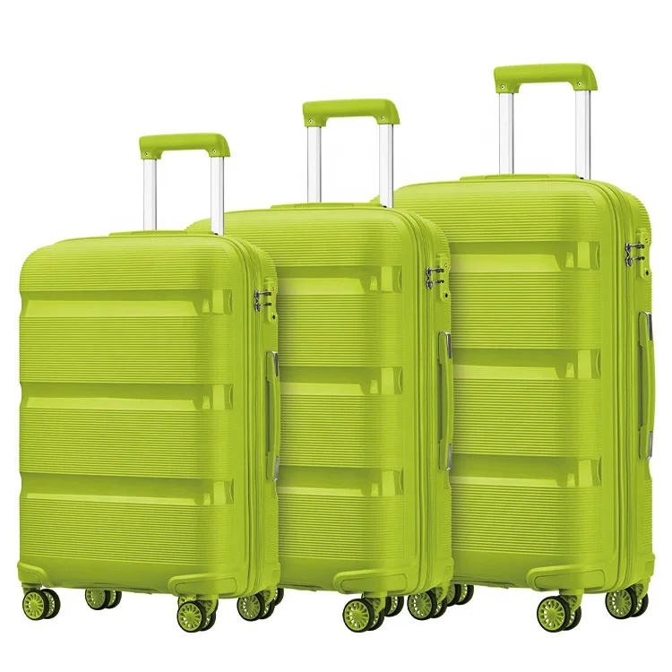 Лидер продаж, фабрика, оптовая продажа, 3 шт., TSA, замок, чемодан, ПП, тележка, комплект для багажа