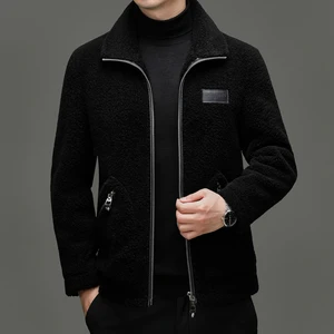 Winter Fall Casual Style Man Jacket High End Stylish Warm Plush 100% Wool Coat for Men