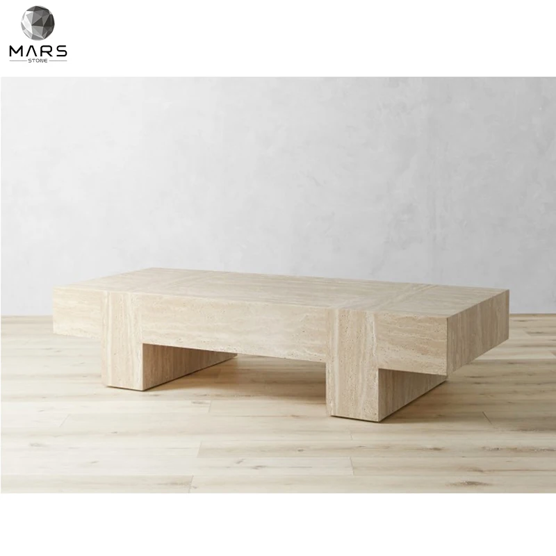 New Arrival Design Travertine Nice Coffee Table  Plinth Side Table Countertop for Hotel