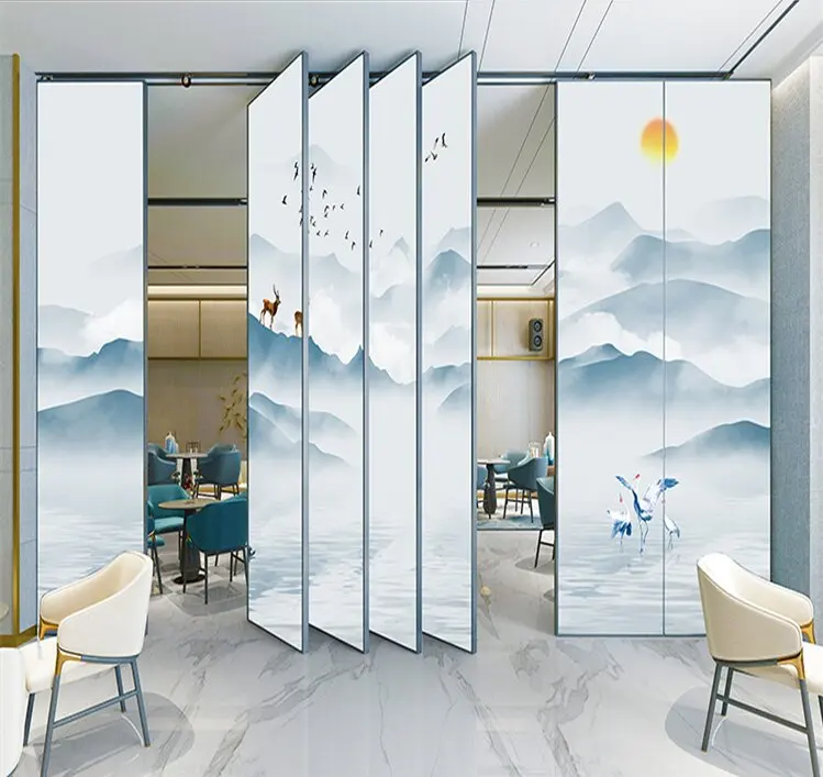 Easily Install Smoothly Sliding Mobile Operable Wall for Banqueting Hall Restaurant School Office Sound Absorbing Partition