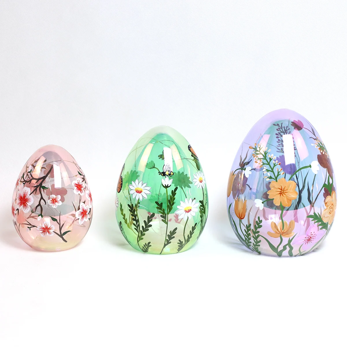 hand blown glass egg ornaments easter craft supplies artificial easter egg home decorations